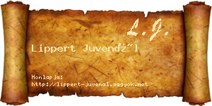 Lippert Juvenál névjegykártya